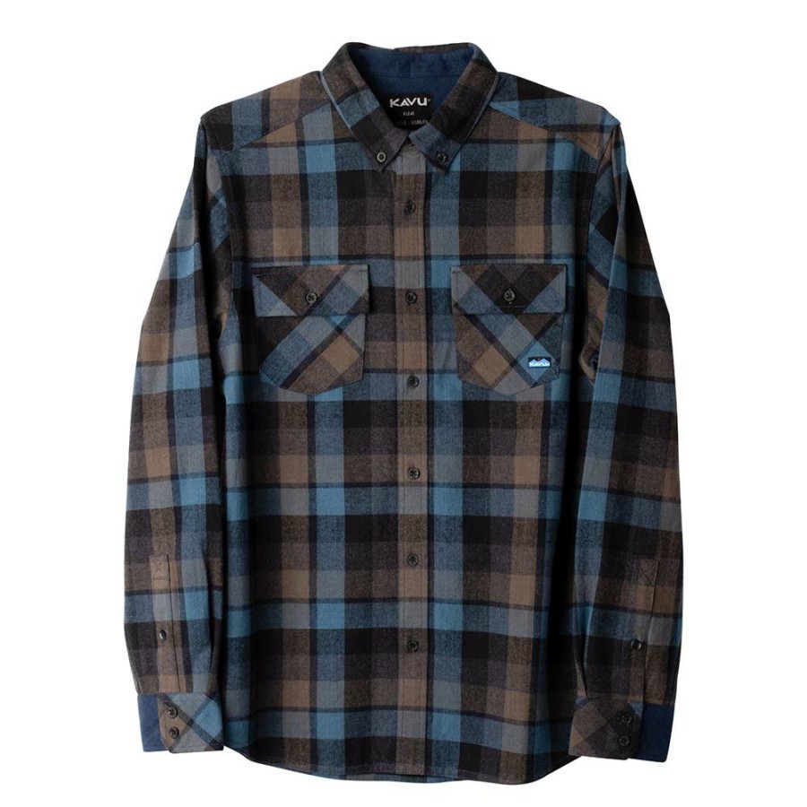 Men'S Shirts * | Kavu Buffaroni Flannel Shirt Men'S Raven