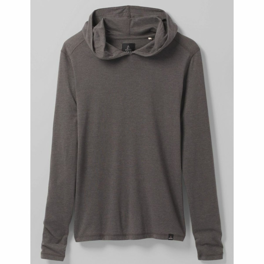 Men'S Shirts * | Prana Hooded T-Shirt Men'S Charcoal Heather