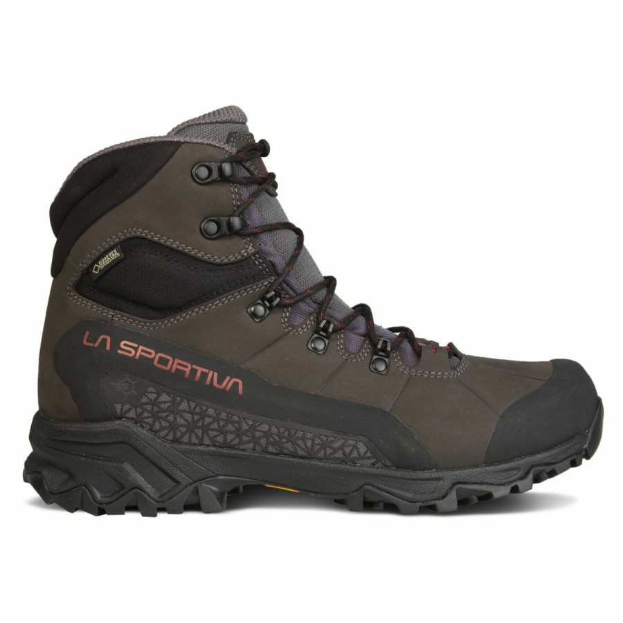 Footwear * | La Sportiva Nucleo High Ii Gtx Wide Men'S Carbon / Chili