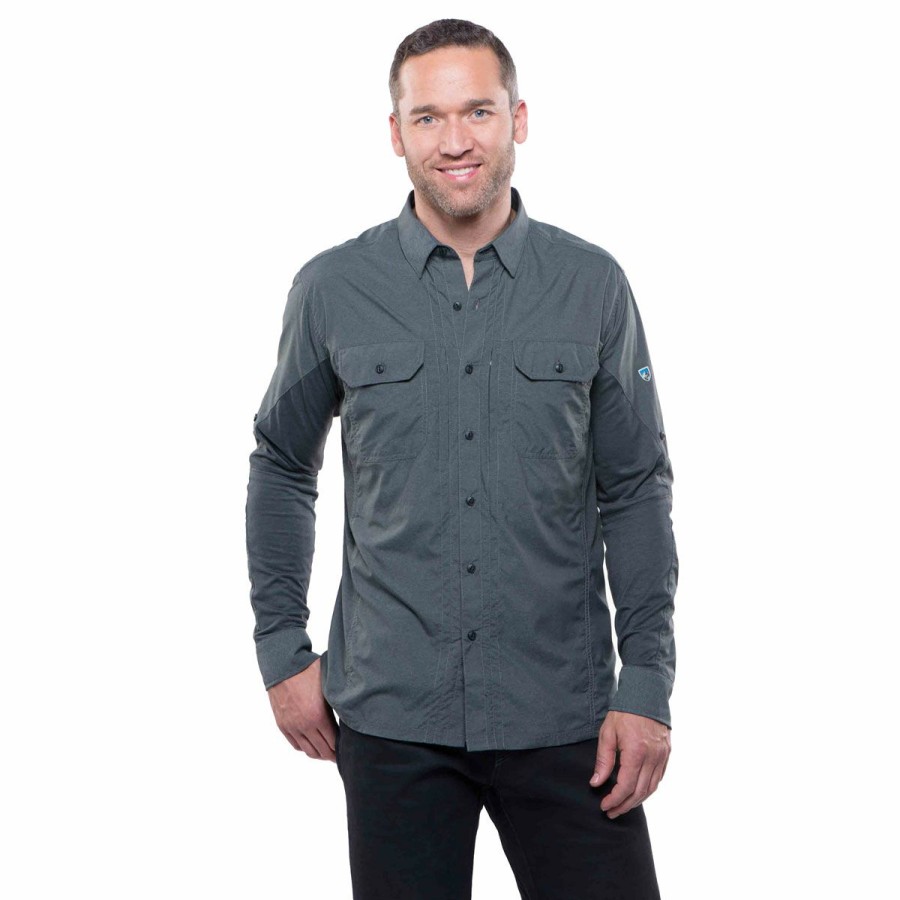 Men'S Shirts * | Kuhl Airspeed Long Sleeve Men'S Carbon