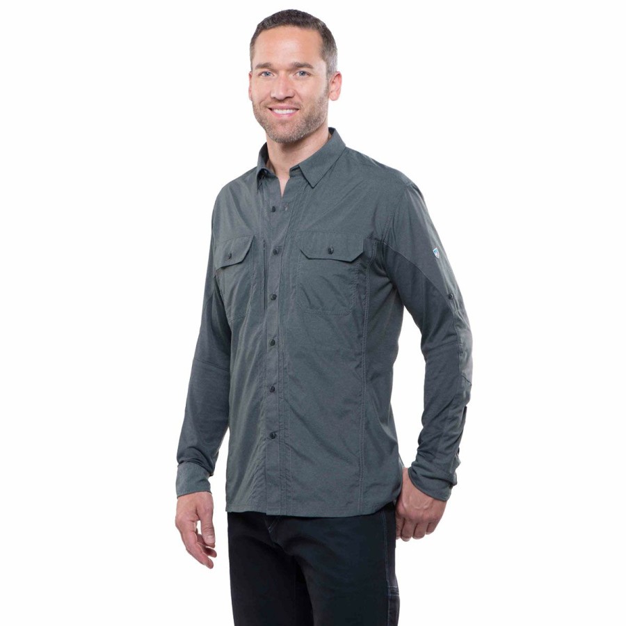 Men'S Shirts * | Kuhl Airspeed Long Sleeve Men'S Carbon