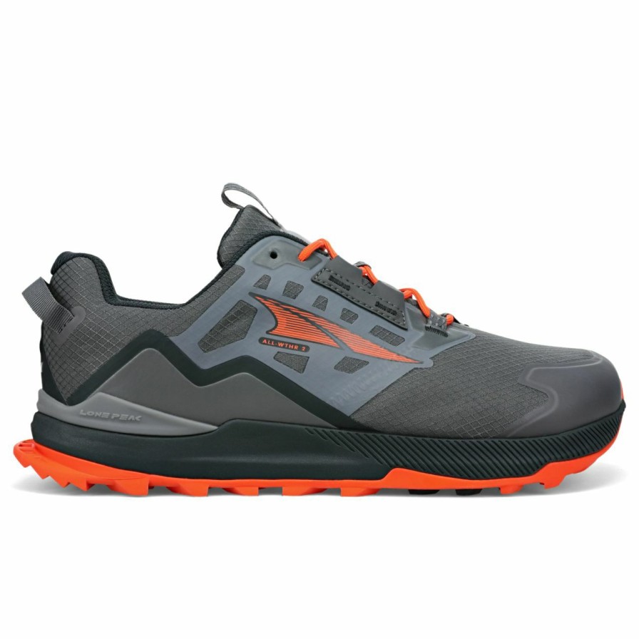 Footwear * | Altra Lone Peak All-Wthr Low 2 Men'S Gray / Orange