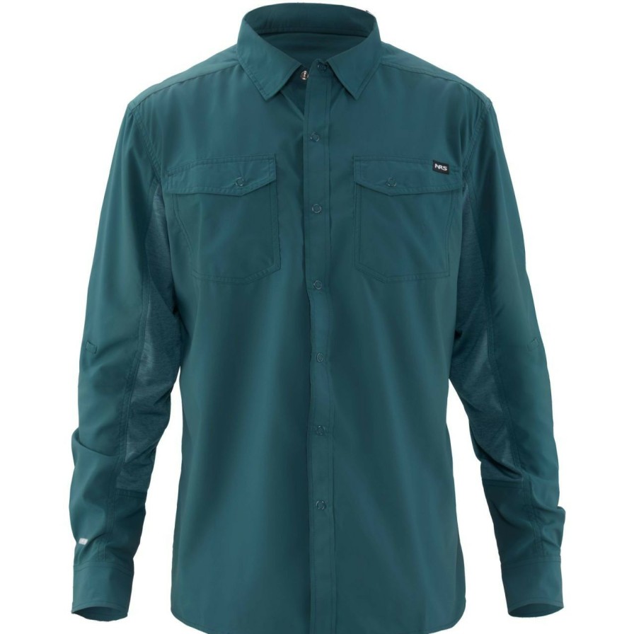 Men'S Shirts * | Nrs Long Sleeve Guide Shirt Men'S (Spring 2022) Atlantic