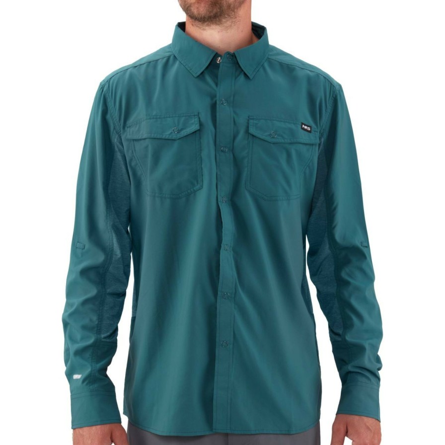 Men'S Shirts * | Nrs Long Sleeve Guide Shirt Men'S (Spring 2022) Atlantic