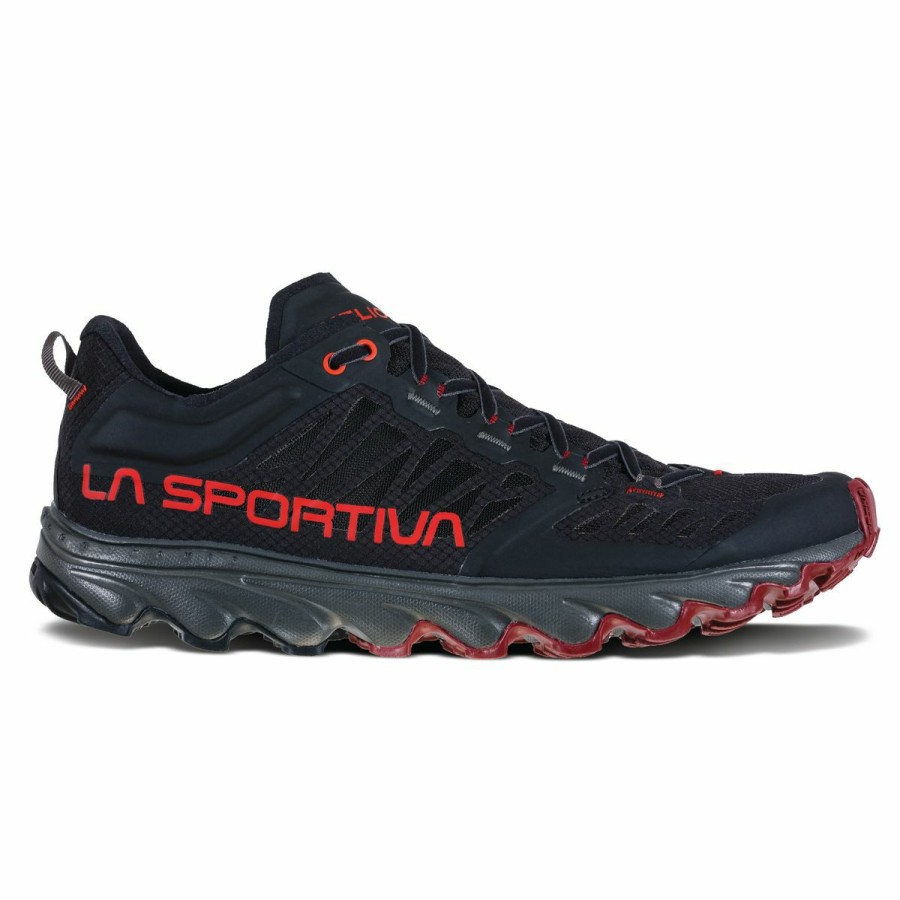 Footwear * | La Sportiva Helios Iii Men'S Black / Poppy