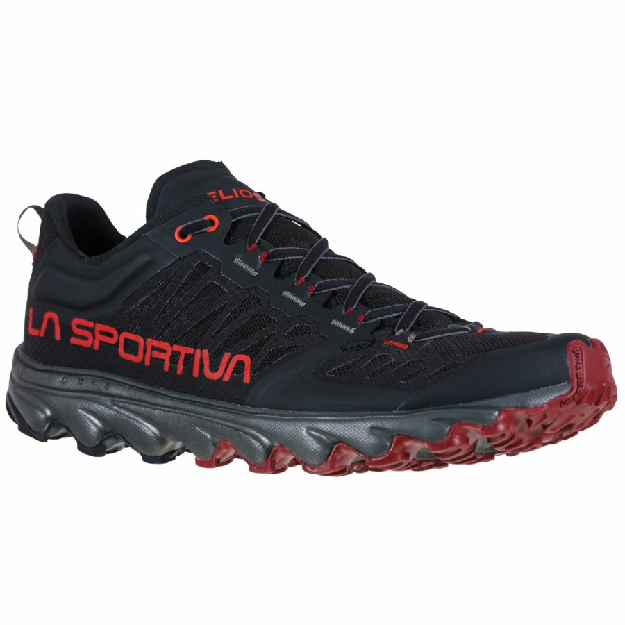 Footwear * | La Sportiva Helios Iii Men'S Black / Poppy